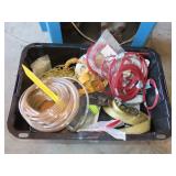 Plastic Tote & Contents