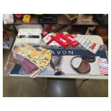 Lot w/ Avon Throw & Decorative Kitchen Towels
