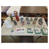Christmas Lot w/ Village Houses & Candle Holders