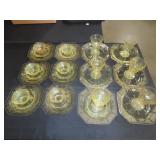Lot of Amber Depression Glass
