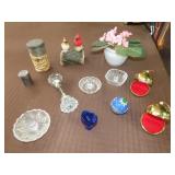 Table Lot w/ Ring Holders, Snuff Cans, Etc