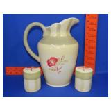 Ceramic Pitcher w/ Shakers