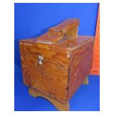 Wood Shoe Shine Box w/ Contents