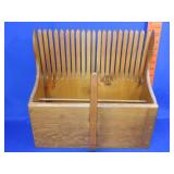 Wood Cranberry Scoop Magazine Rack