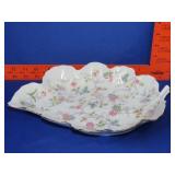 Decorated Leaf Shape Serving Dish - 12"