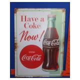 Metal Coca Cola Sign - 12"x17"