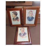 Three Framed Allen & Ginter Tobacco Card Prints