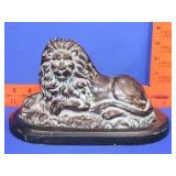 Cast Metal Lion Sculpture