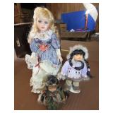 Three Dolls - 16", 10", 5"