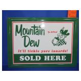 Metal Mountain Dew Sign - 17"x12"