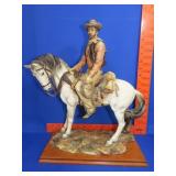 Western Cowboy on Horseback Statue
