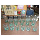 Libbey Chivalry Green Glassware Set