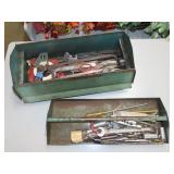 Metal Toolbox w/ Tools