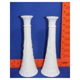 Pair of Milk Glass Vases