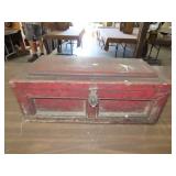 Painted Wood Tool Chest