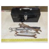 Metal Toolbox w/ Wrenches