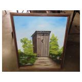 Outhouse Oil on Canvas - 22x26