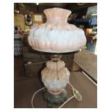 Handpainted Hurricane Style Table Lamp - 20"T