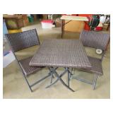3 Piece Wicker Style Fold Up Patio Set