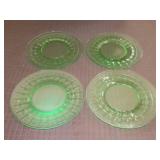 4 Uranium Glass Plate - 8"