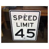 Speed Limit 45 Sign - 24x30