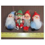 4 Vintage Christmas Ornaments