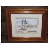 Framed Winter Mailbox Water Color - 13x11