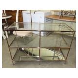 Modern Style Metal & Glass Console Table