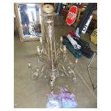 Metal Chandelier w/ Crystal Prisms