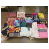 Nice Lot of Ladies Scarfs - Silk & Other Material