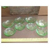 8 Uranium Glass Bowls