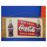Wooden Coca Cola Sign