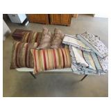 Lot of Decorative Pillows & Comforter Set