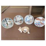 Collector Cat Plates & Sleeping Cat