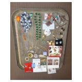 Tray Lot of Costume Jewelry
