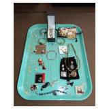 Tray Lot of Costume Jewelry