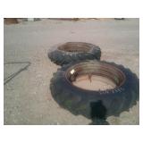 Set of 13.6r38 tires and rims
