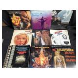 Lot of nine vintage soundtrack music LPs