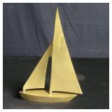 Vintage brass sailboat sculpture