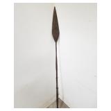Antique native iron head and wood spear