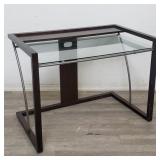 Modern glass and wood desk
