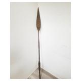 Antique native iron head and wood spear