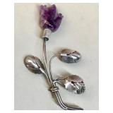 Vintage Mexican sterling silver and amethyst