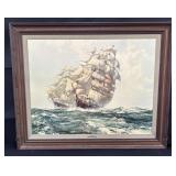 Framed offset textured print of Montague D