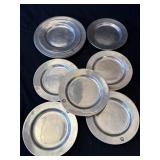 Group of 11 vintage USA pewter plates