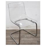 Ikea Tobias acrylic & chrome side chair