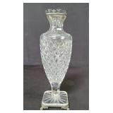 Crystal and silver plate vase