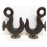 Pair of vintage iron nautical decorations