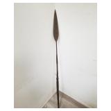 Antique native iron head and wood spear