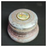 Vintage French style aluminum musical trinket box